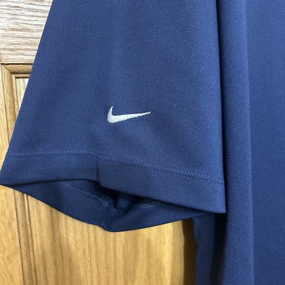 NIKE GOLF Mens Short Sleeve Polo Shirt - Dri Fit UV. Size XXL. Dark Blue - Picture 3 of 4